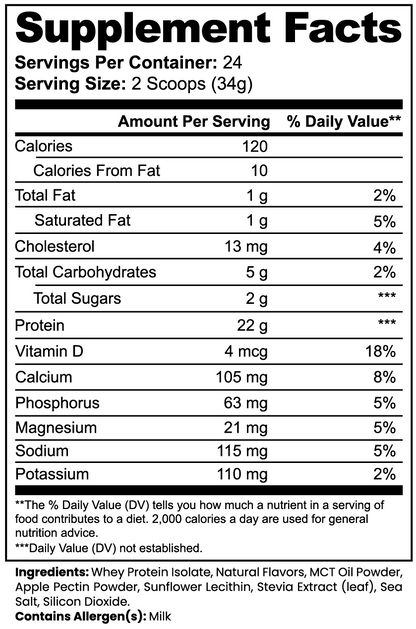 REBUILD™ Whey Protein Isolate (Station House Vanilla)